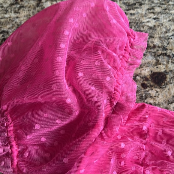 Stella Laguna Beach Cropped Tulle Ruffle Top- size Small NWT - Picture 2 of 6